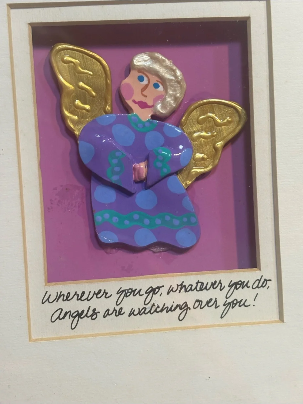 Bright Star Designs angel shadow box framed wall hanging - Picture 5 of 7